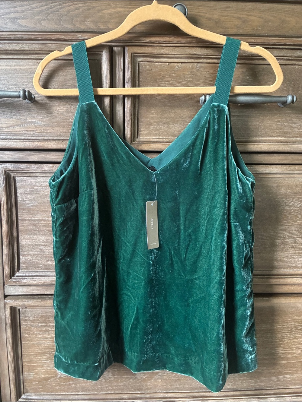 J. Crew Emerald Green Velvet Camisole
